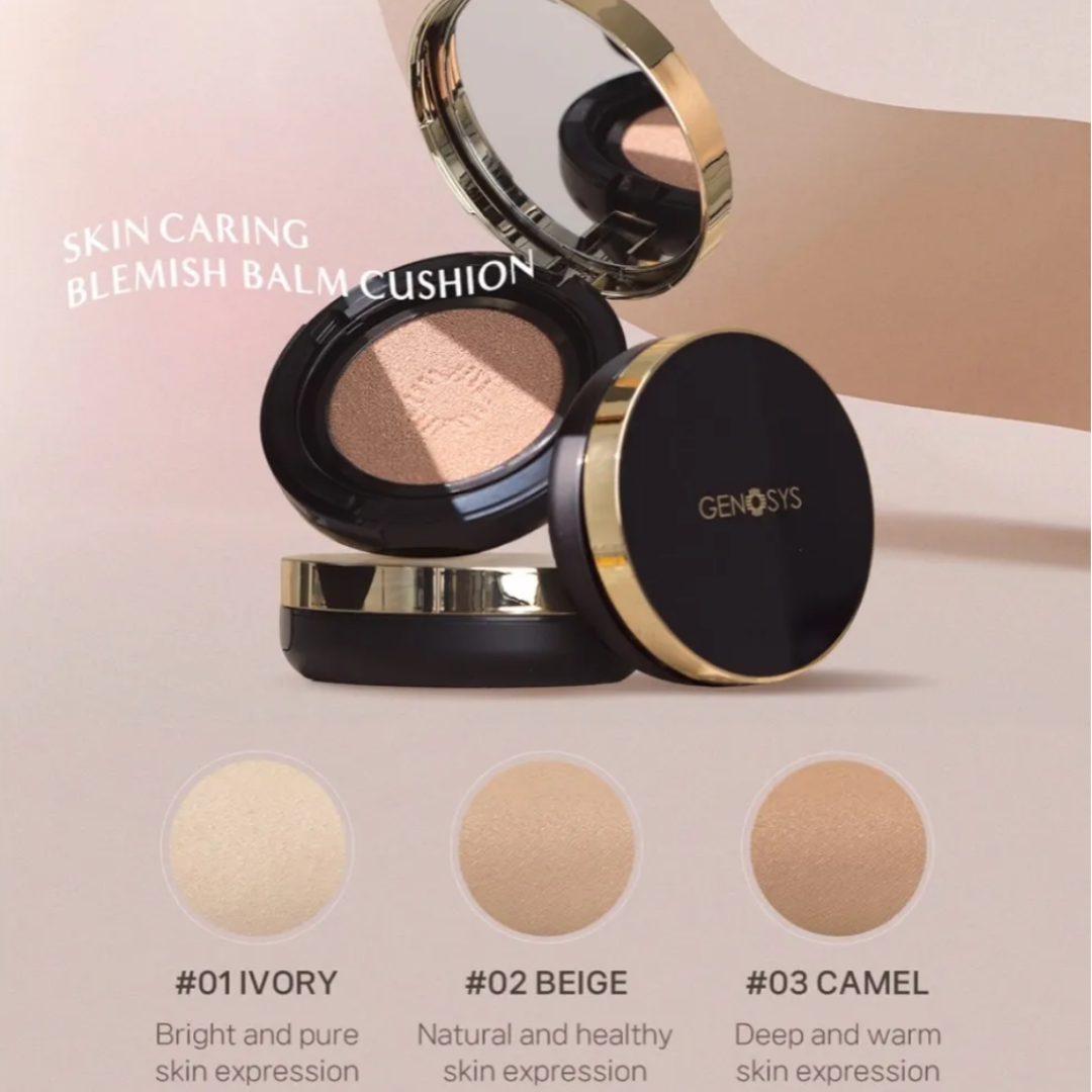 Genosys Skin Caring Blemish Balm Cushion SPF 50 - Camel